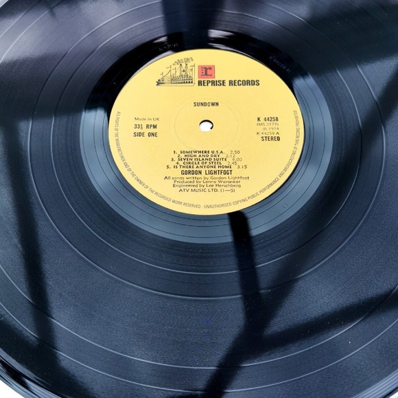 Gordon Lightfoot - Sundown. Vinyl LP A1/B1 press, 1974. Near Mint - Picture 5 of 6
